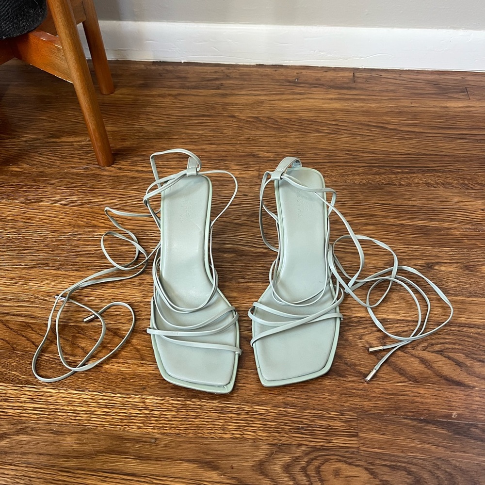 ASOS Strappy Heels in Light Green